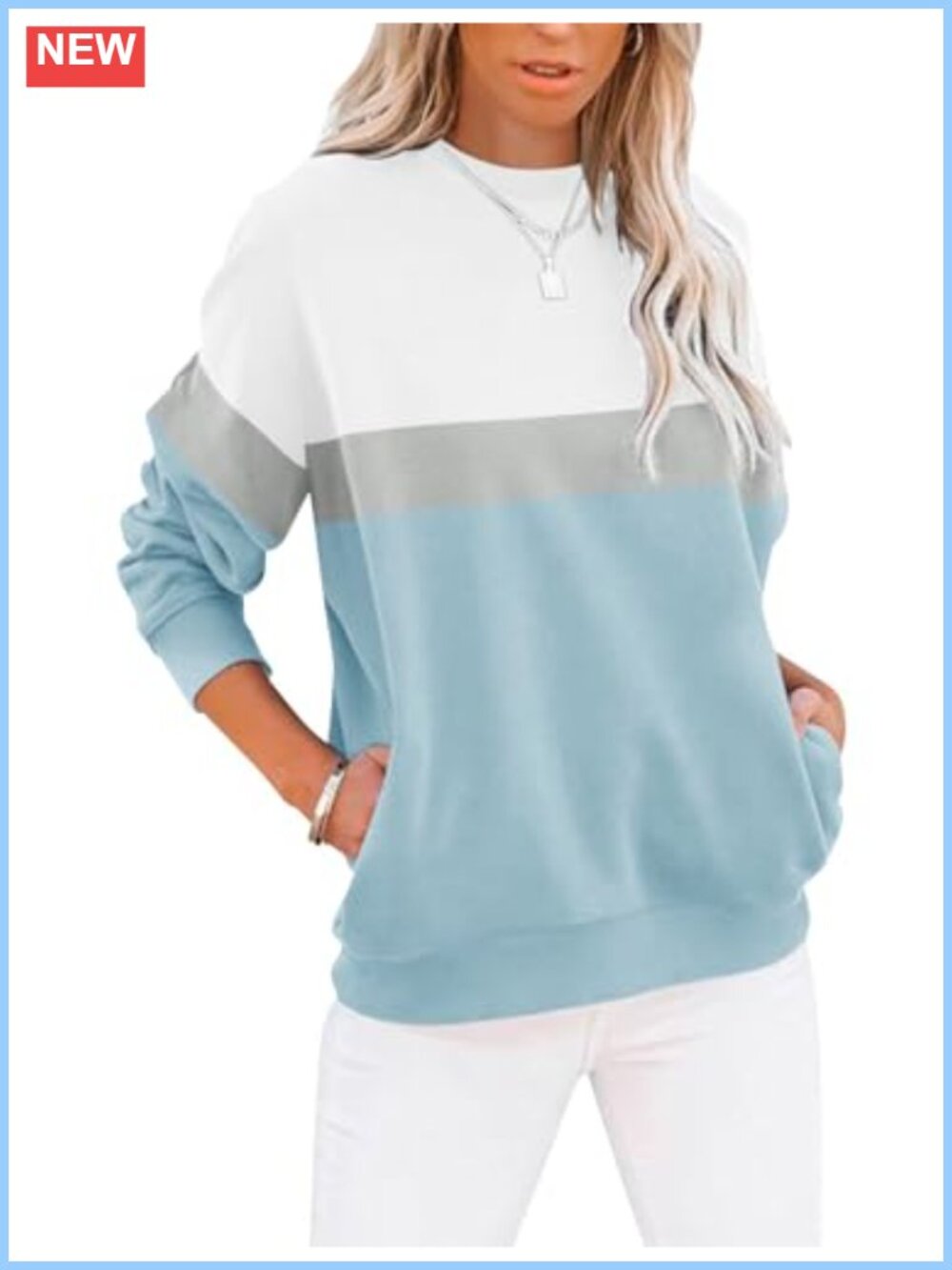 Women's Crewneck Sweatshirt with Pockets